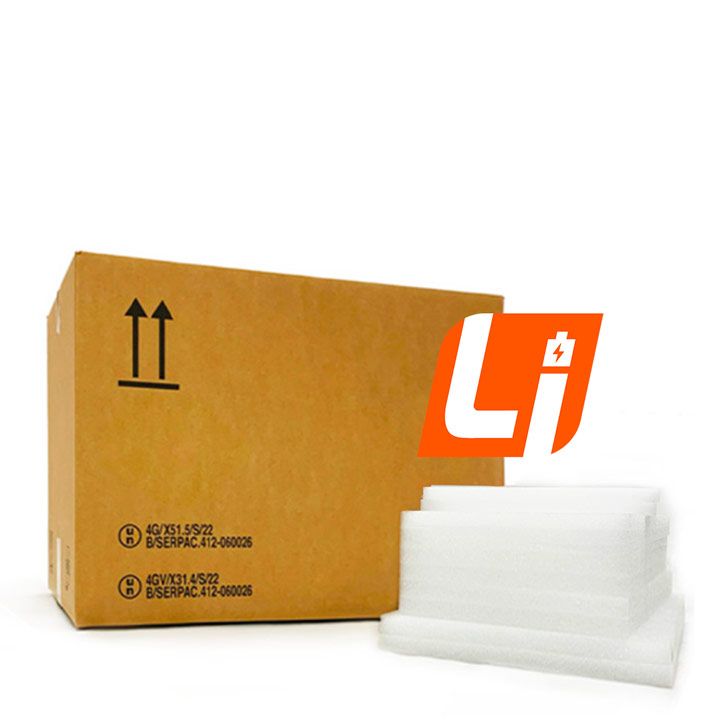 UN 4G Gefahrgutkartons mit Kit Foam für Lithium Ionen- Batterien